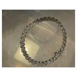 14k Gold Tennis Bracelet with Diamond Simulants