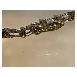 14k Gold Tennis Bracelet with Diamond Simulants