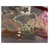 Collection of Costume Jewelry with Pearls and Gemstones