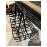 Brass Fireplace Tool Set with Log Holder Basket and Birch Wood