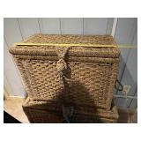 Set of 2 Large Wicker Storage Baskets