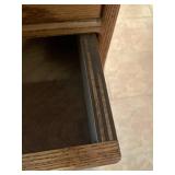 Oak Bathroom Storage Cabinet with Shelf and Drawer