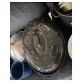 Assorted Kitchenware Set with Enamelware and Corn Pot