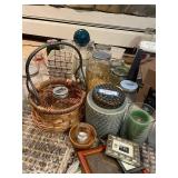 Collection of Assorted Glass Jars and Containers