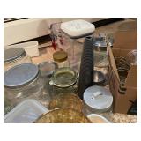 Collection of Assorted Glass Jars and Containers