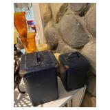 Assorted Home Decor Items including Candlesticks and Baskets