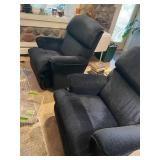 La-Z-Boy Black Recliner Set and Loveseat with Manual Recline