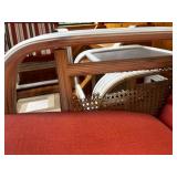 Cane Furniture Set with Loveseat, Chair, and Table