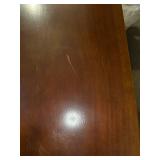 Antique Flip Top Parlor Table with Hidden Storage and Carved Pedestal Base