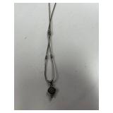 Elegant Silver Opal Pendant Necklace