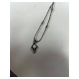 Elegant Silver Opal Pendant Necklace