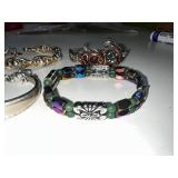 Set of 6 Unique Mixed Metal Bracelets with Intricate Designs