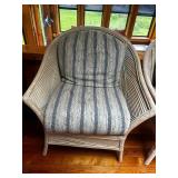 Pair of Wicker Armchairs with Cushions