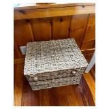 Woven Seagrass Storage Basket with Lid