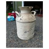 Vintage Metal Milk Churn with Rusted Patina
