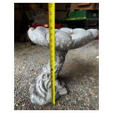 Vintage Concrete Bird Bath with Floral Design
