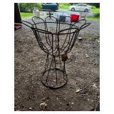 Vintage Metal Floral Design Plant Stand