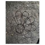 Vintage Metal Floral Design Plant Stand