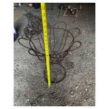 Vintage Metal Floral Design Plant Stand
