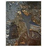 Collection of Rustic Metal Garden and Decor Pieces