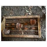 Set of Rustic Garden Tools and Wall Decor
