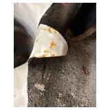 Large Metal Flower Planter with Decorative Leaves