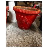 Set of Decorative Ceramic Planters and Birdbath