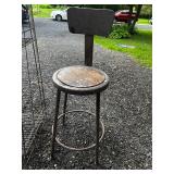 Metal Display Rack and Industrial Stool Set