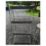 Metal Display Rack and Industrial Stool Set