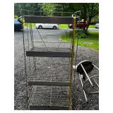 Metal Display Rack and Industrial Stool Set