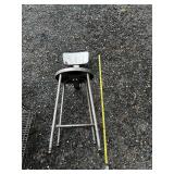 Metal Display Rack and Industrial Stool Set