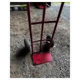 Used Heavy Duty Red Hand Truck with Pneumatic Wheels