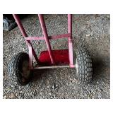 Used Heavy Duty Red Hand Truck with Pneumatic Wheels