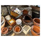 Collection of Various Ceramic Pots and Miscellaneous Garden Items