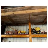 Assortment of Vintage Toy Trucks and Tractors