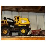 Assortment of Vintage Toy Trucks and Tractors