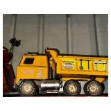 Assortment of Vintage Toy Trucks and Tractors