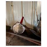 Collection of Vintage and Rustic Garden Tools with Carrying Box