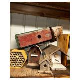 Collection of Handcrafted Birdhouses and Insect Hotels