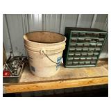 Small Parts Storage Cabinet and Hardware Assortment