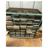 Small Parts Storage Cabinet and Hardware Assortment