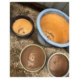 Lot of 5 Assorted Ceramic Planters with Unique Designs