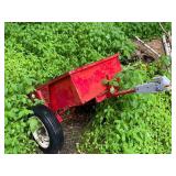 Used Red Metal Utility Trailer with Wheels