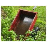 Used Red Metal Utility Trailer with Wheels
