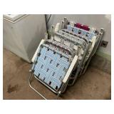 Set of 4 Folding Lawn Chairs with Striped Design