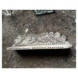 Antique Iron Wall Mounted Shelf with Ornate Design