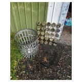 Lot of Metal Basket, Grill Tray, and Trivet Set