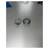 Set of 2 Sterling Silver Rings