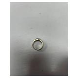 14k Gold Diamond Ring with Princess Cut Stone and Accents