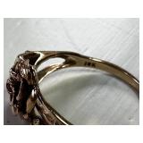 10k Gold Rose Ring with Floral Design